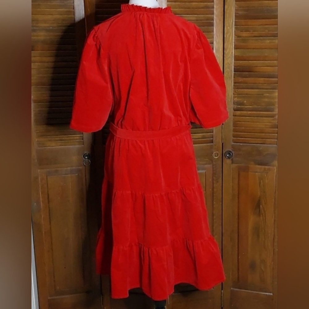Draper James Red Corduroy Dress - Picture 5 of 12